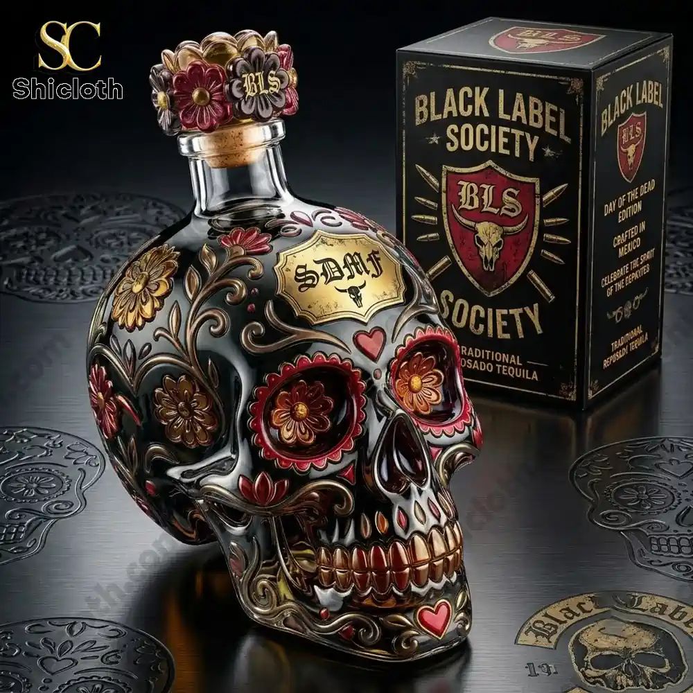 Black Label Society Day of the Dead Edition Tequila Bottle