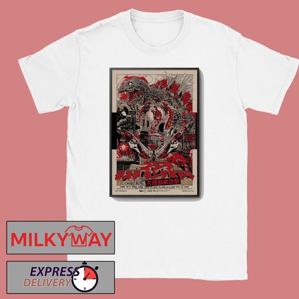 Tyler Stout GMK Giant Monsters All-Out Attack Japanese Variant Edition Poster shirt