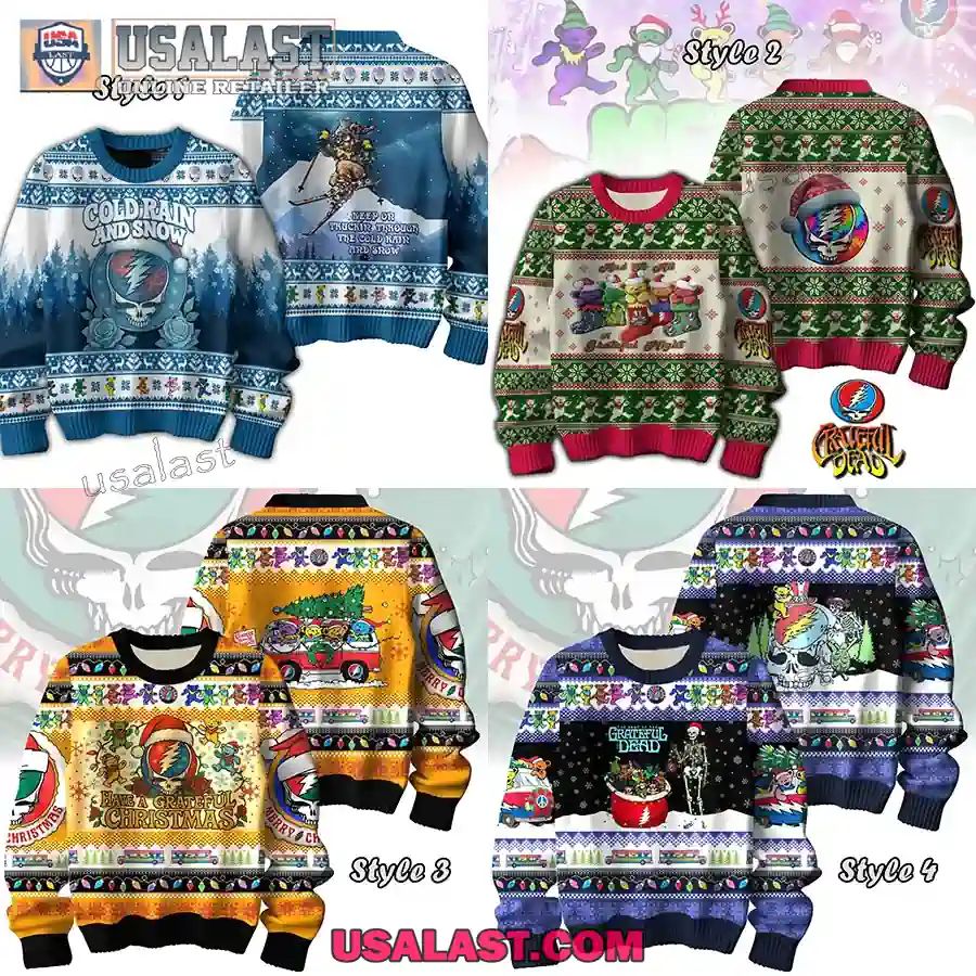 Grateful Dead Dancing Bear Ugly Christmas Jumper