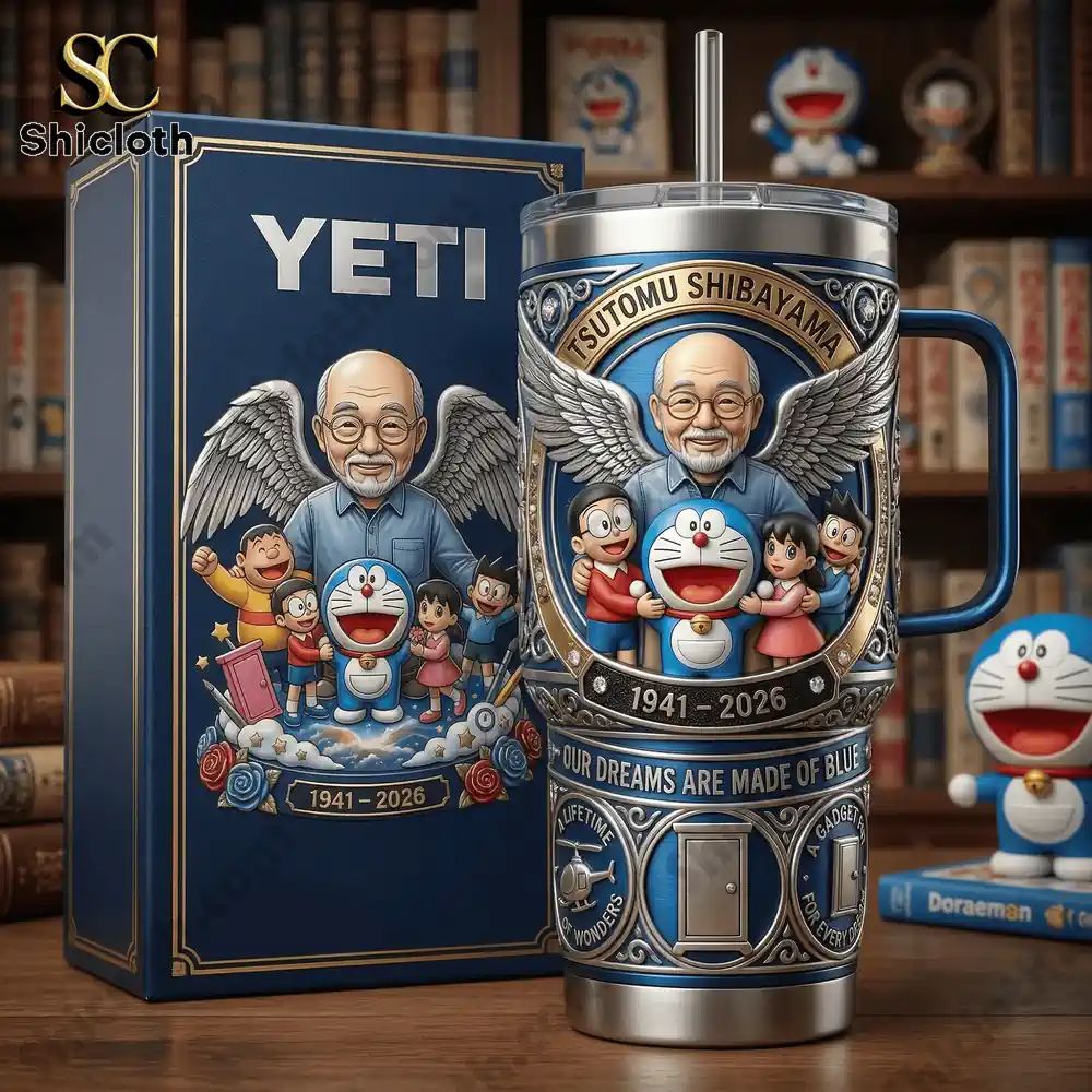 Tsutomu Shibayama Doraemon 40oz Tumbler With Handle
