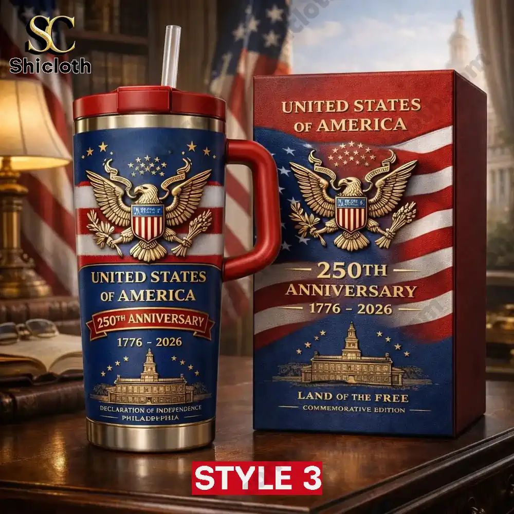 U.S We The People 250th Anniversary Commemorative Custom 40Oz Tumbler