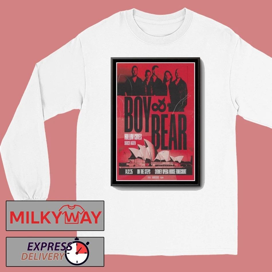 Boy and Bear Sydney Opera House Forecourt Dec 14 2025 Poster shirt