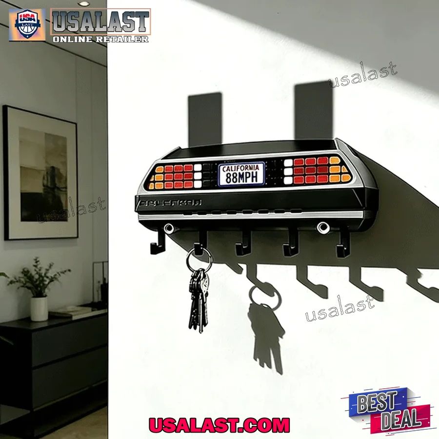 Personalized Timeline Machine Key Hanger, Wall Key Holder
