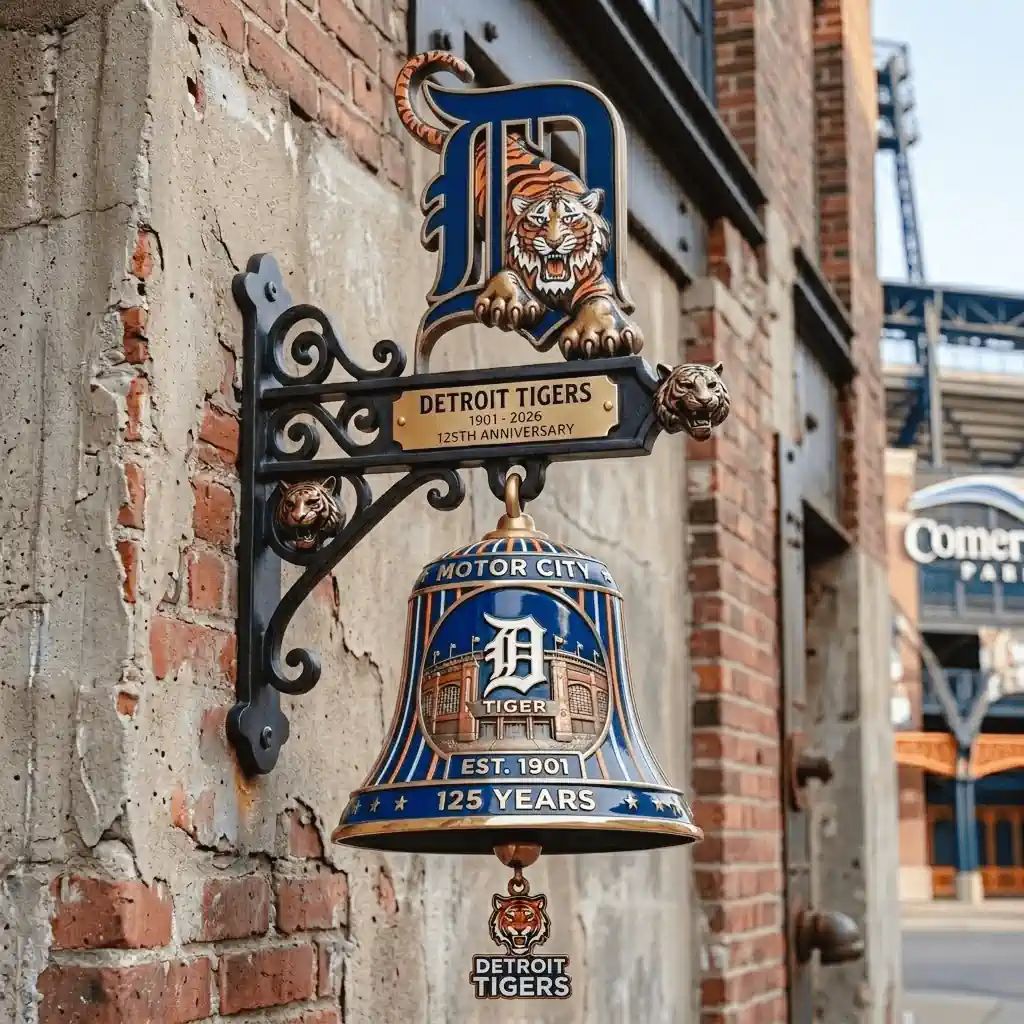Detroit Tigers 125th Anniversary Wall Bell