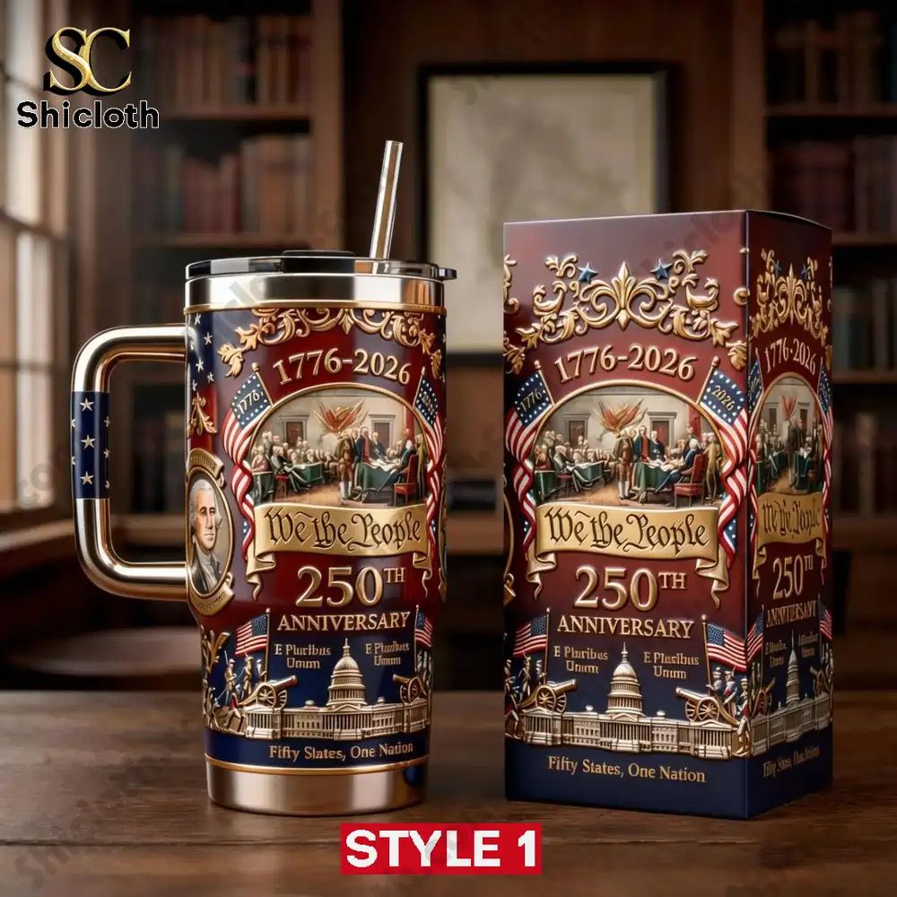 U.S We The People 250th Anniversary Commemorative Custom 40Oz Tumbler