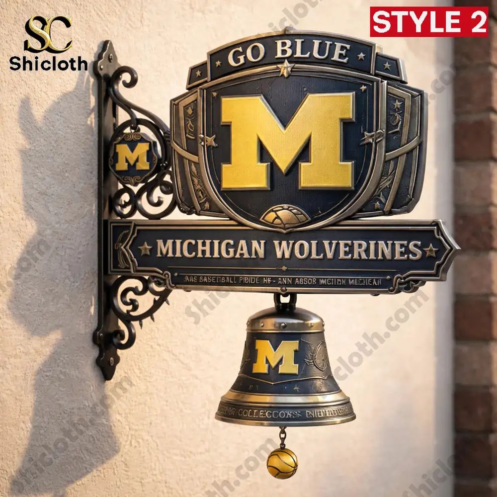 Michigan Wolverines NCAA Premium Wall Bell