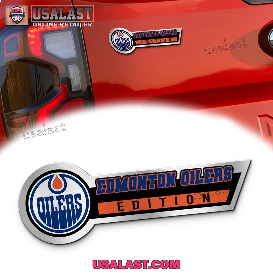 Edmonton Oilers Edition 3D Engraved Car Name Emblem