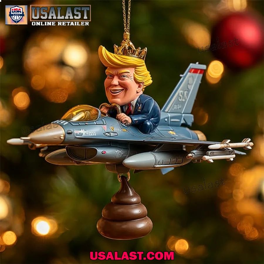 Funny Trump President King Airstrike Ornament