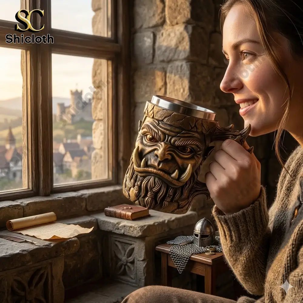 The Barbarian Warchief 3D Sculpted Fantasy Tankard Mug