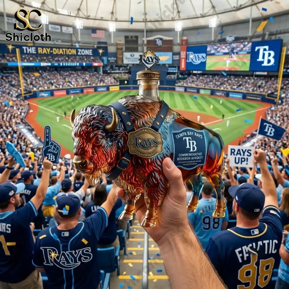 Bison Spirit BuffaloTrace x Tampa Bay Rays Limited Edition Whiskey Bottle
