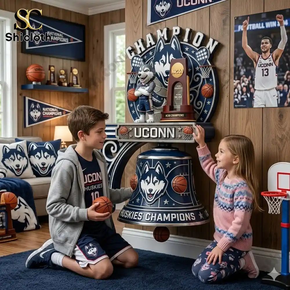 UConn Huskies National Champions 2026 Wall Bell