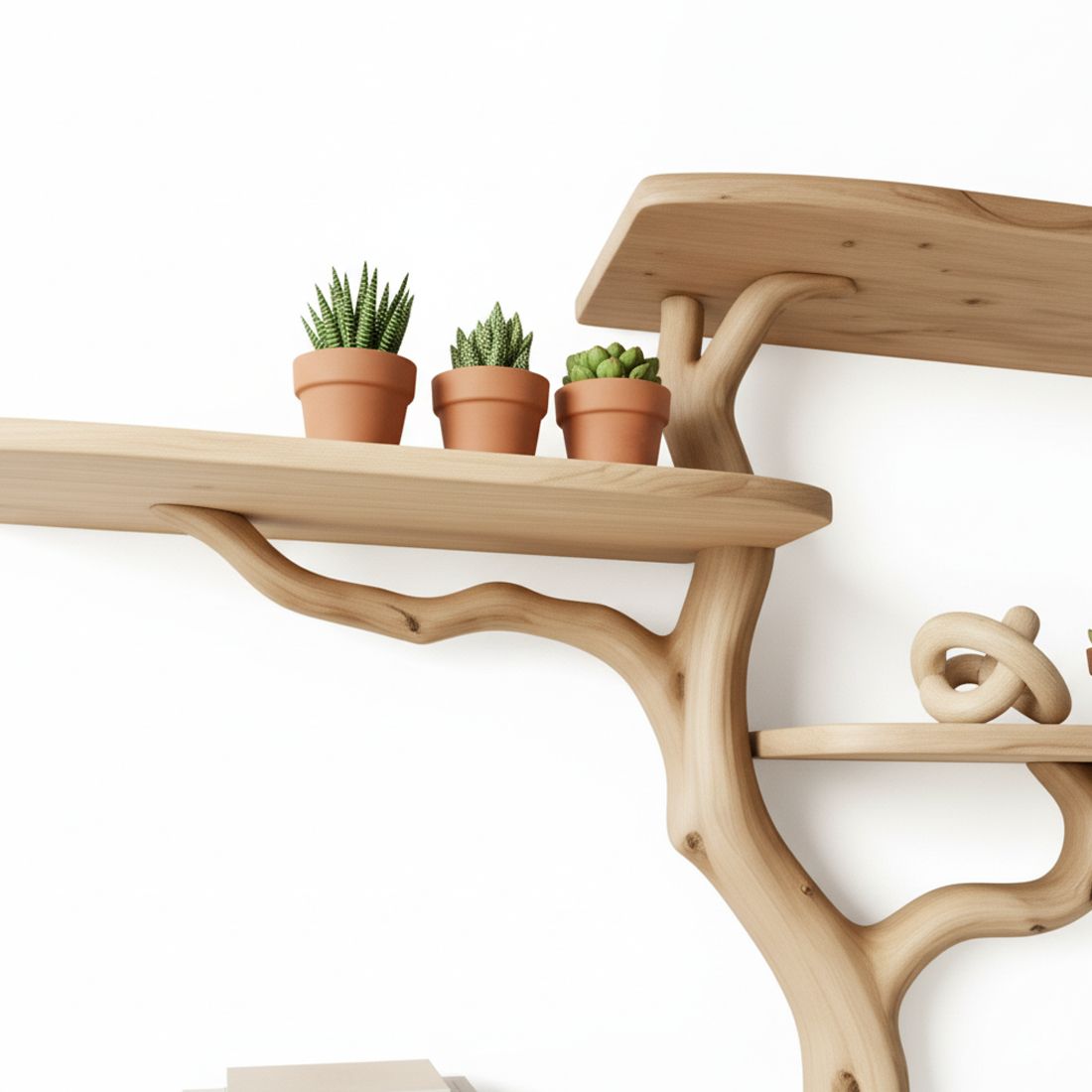 Handcrafted Tree Branch Bookshelf – Eco-Friendly Home Decor