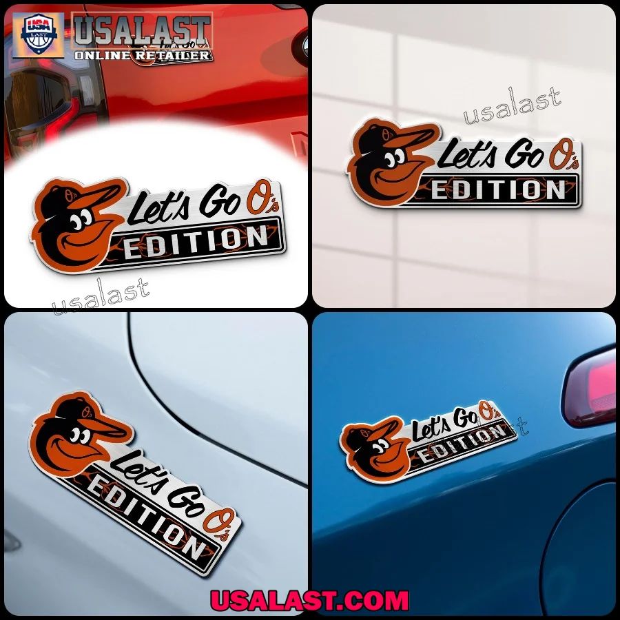 Baltimore Orioles Edition Engraved Car Name Badge