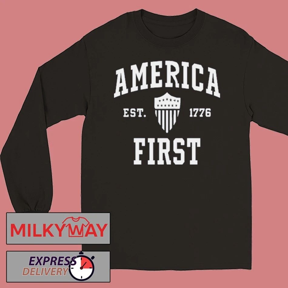 America First Collegiate Hoodie Navy Shirt
