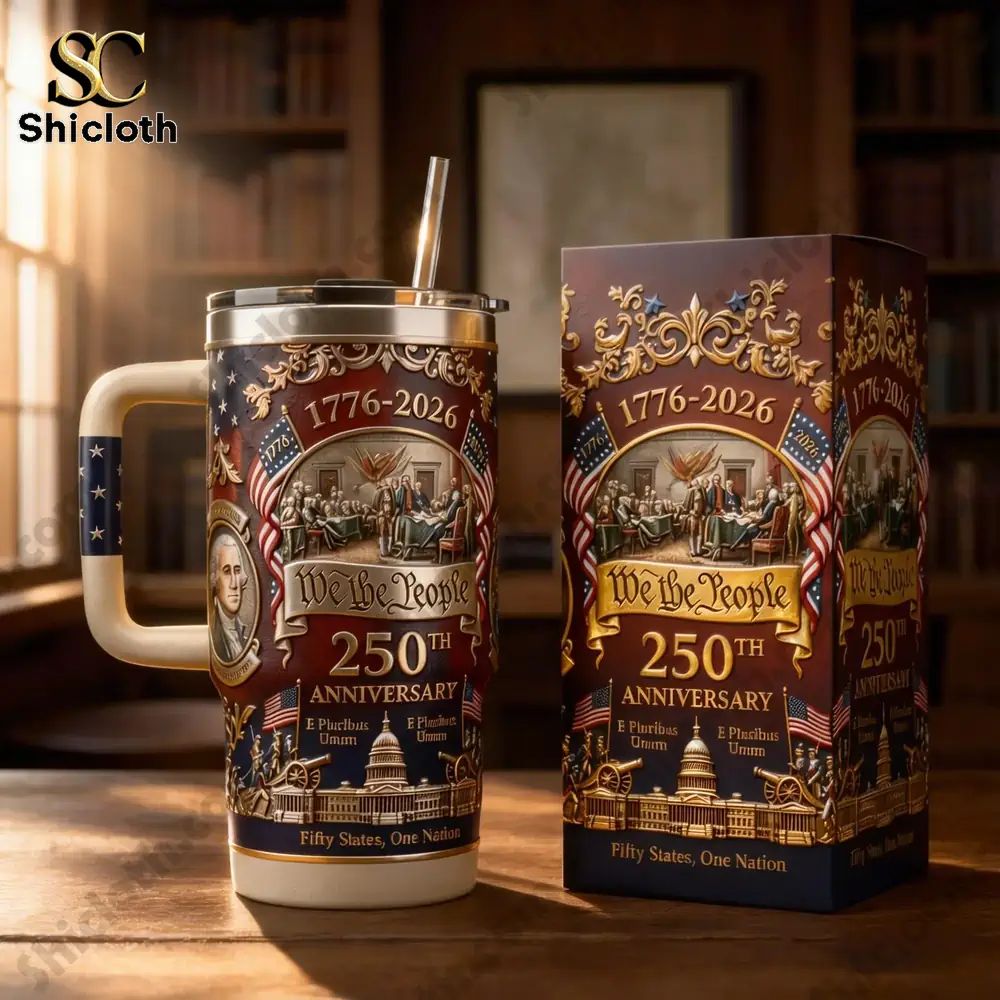 U.S We The People 250th Anniversary Commemorative Custom 40Oz Tumbler