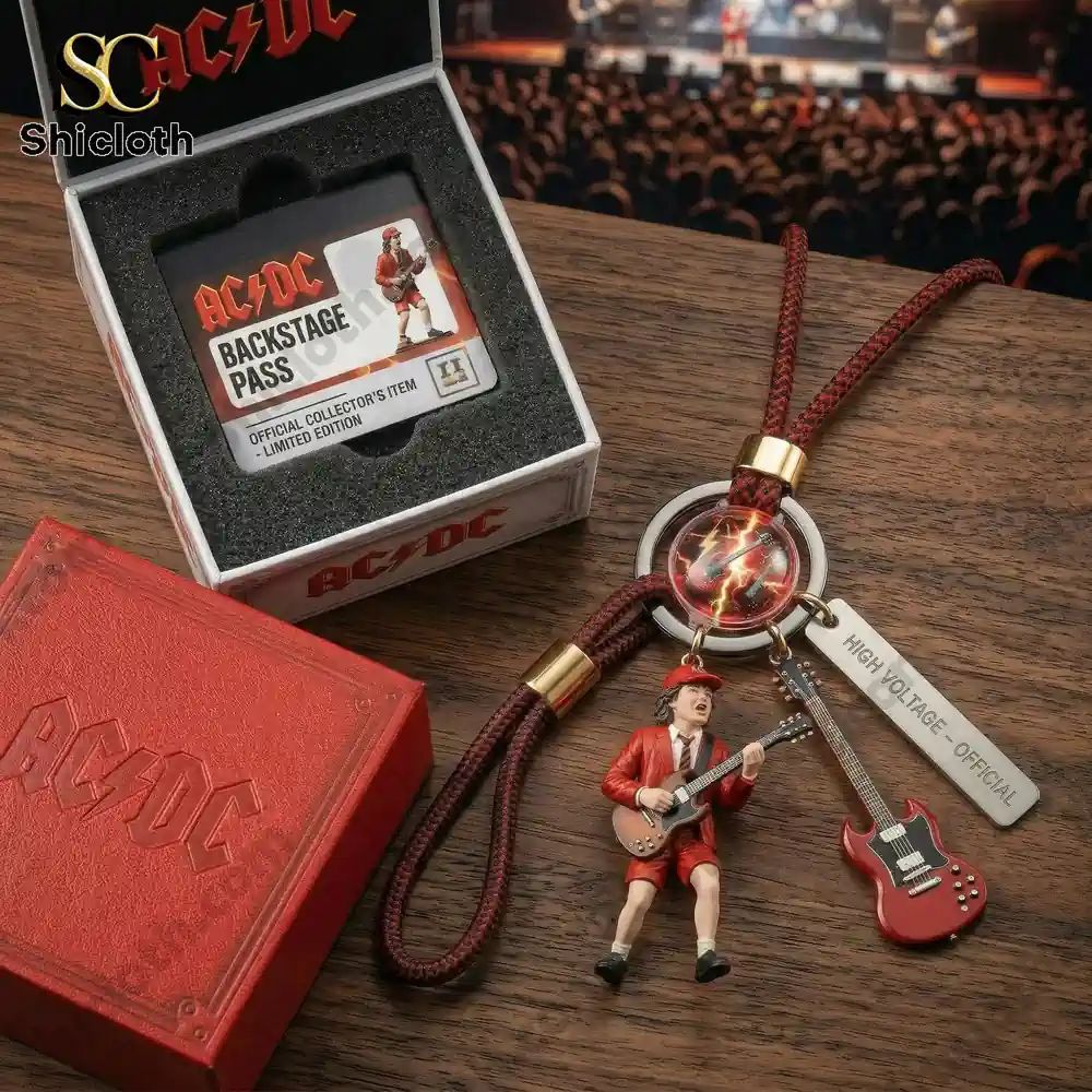 ACDC Angus Young Backstage Pass Acrylic Keychain