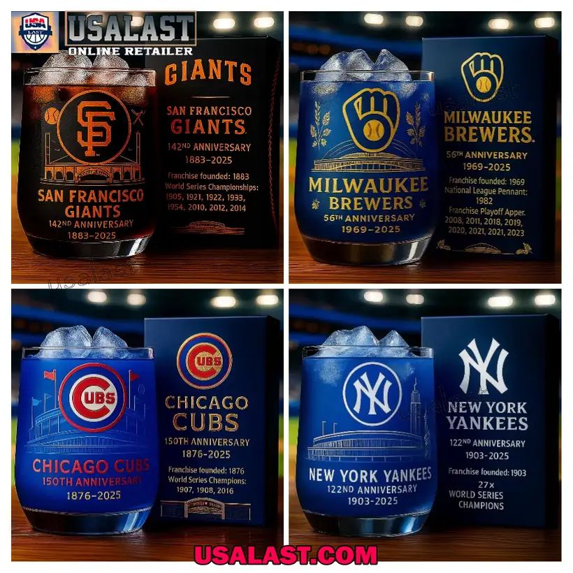MLB Legends Anniversary Whiskey Glass