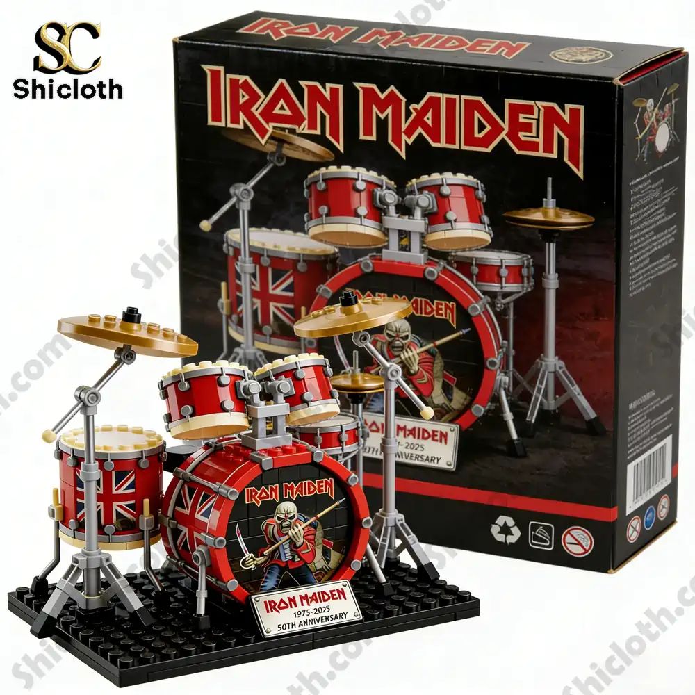 Iron Maiden 50th Anniversary Drum Set Building Block Kit
