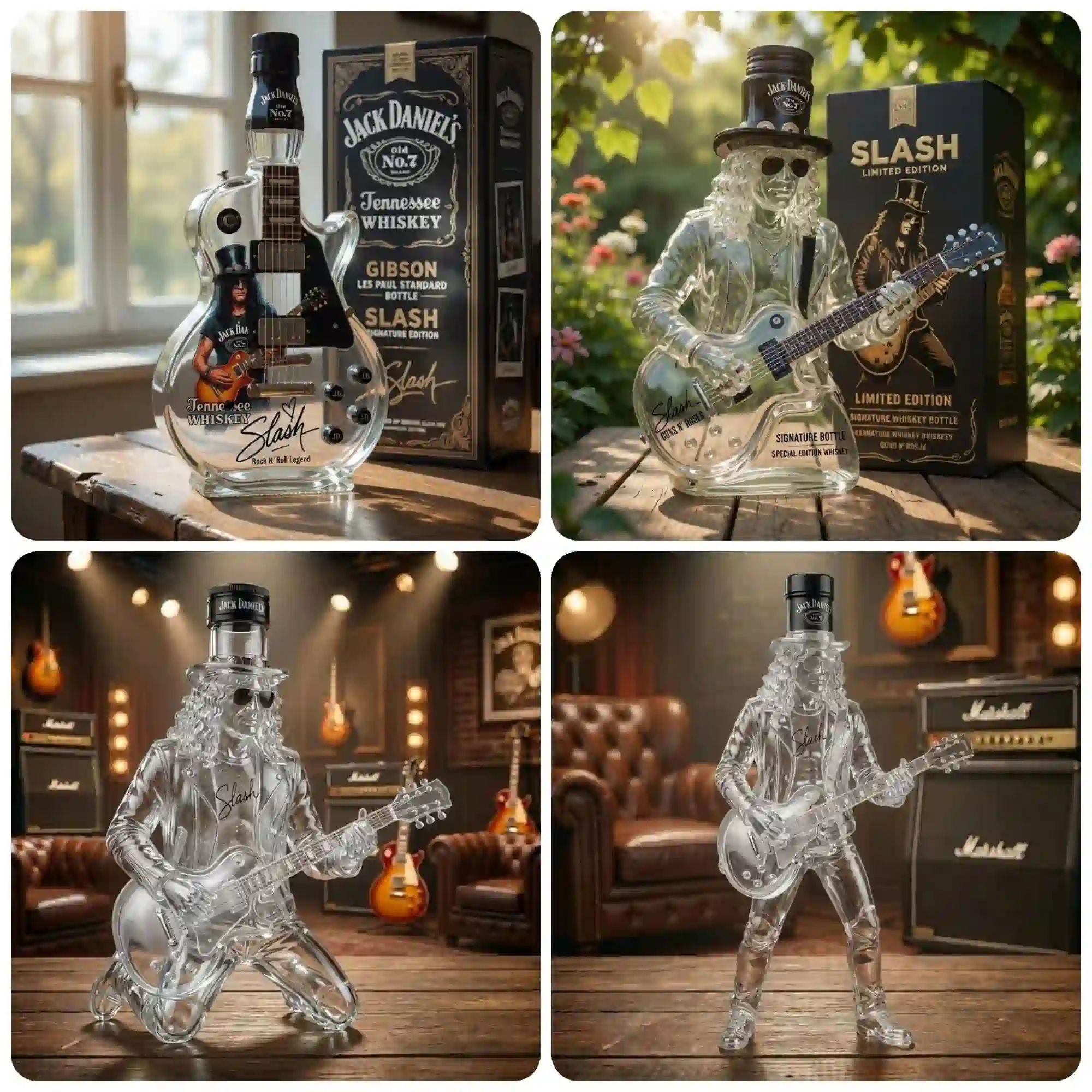 NEW Jack Daniel’s Slash Signature Electric Guitar Whiskey Bottle