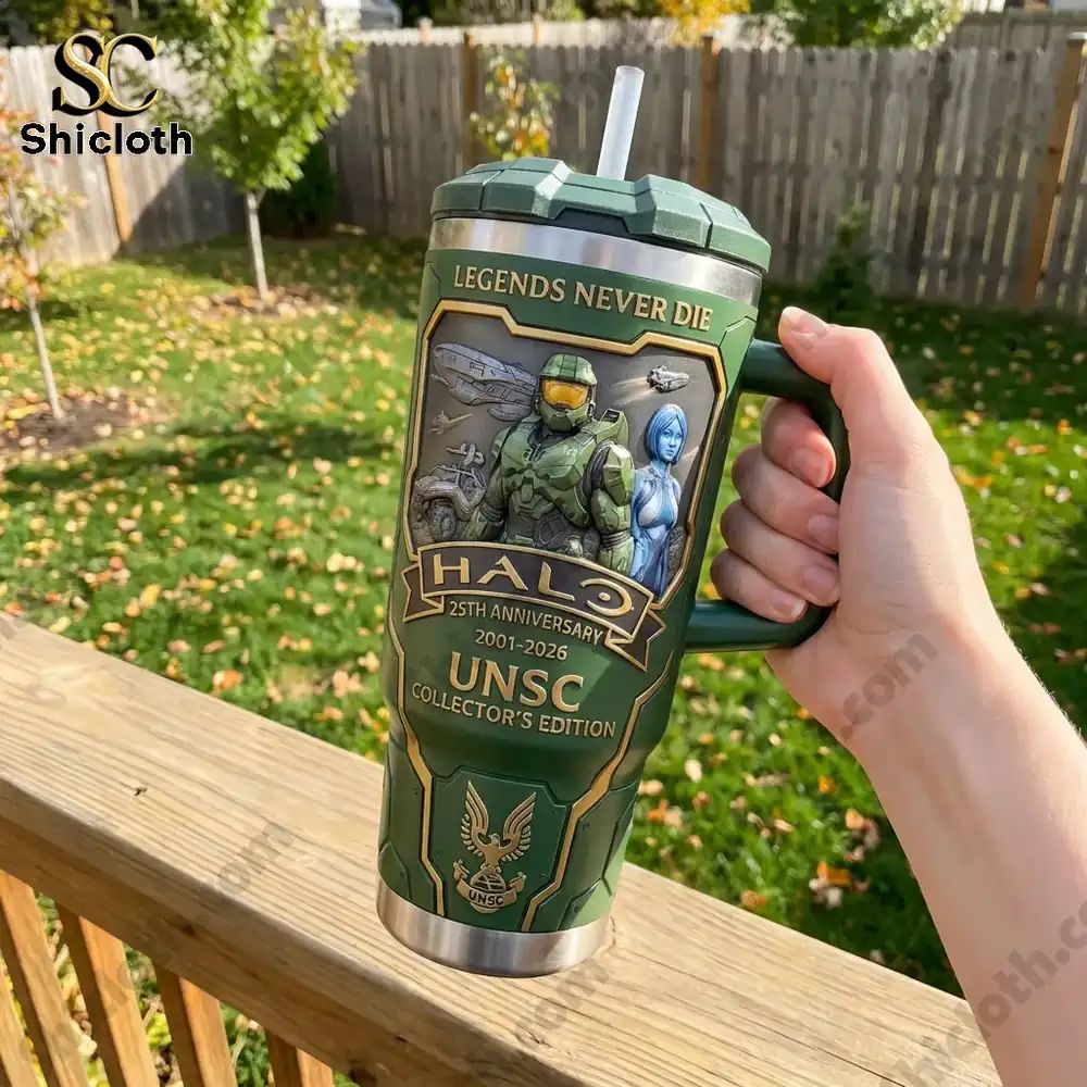 HALO 25th Anniversary Legends Never Die Tumbler