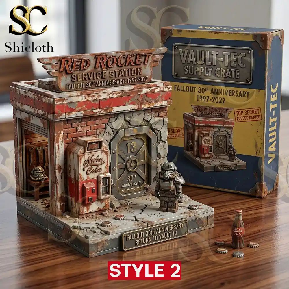Fallout MEGA Red Rocket Truck Stop Building Brick Set