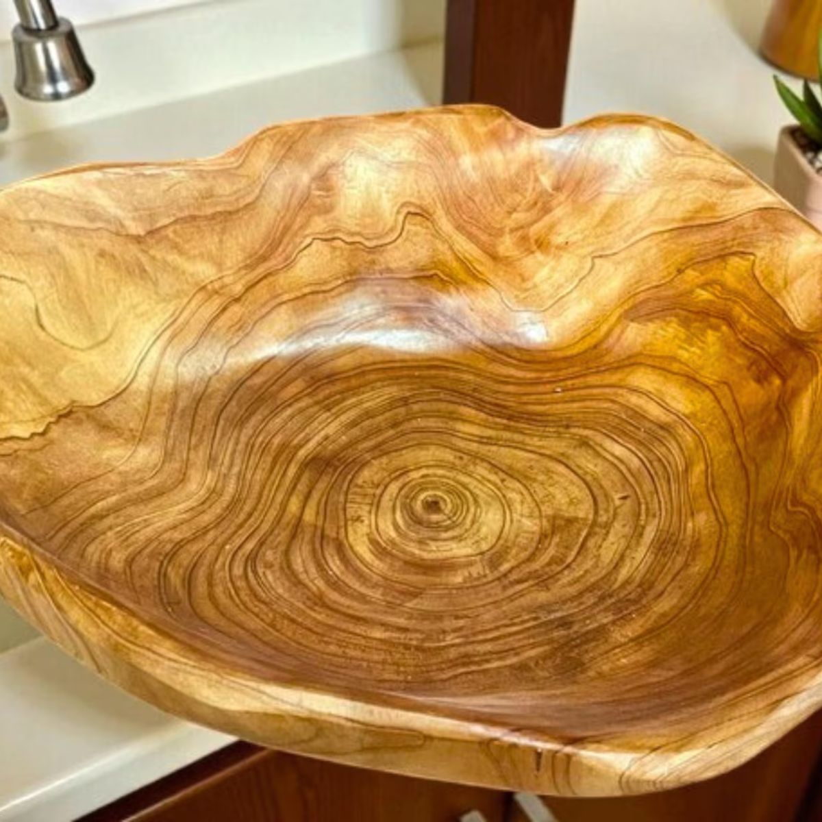 Handcarved Root Wood Bowl – Organic Artistry and Natural Elegance
