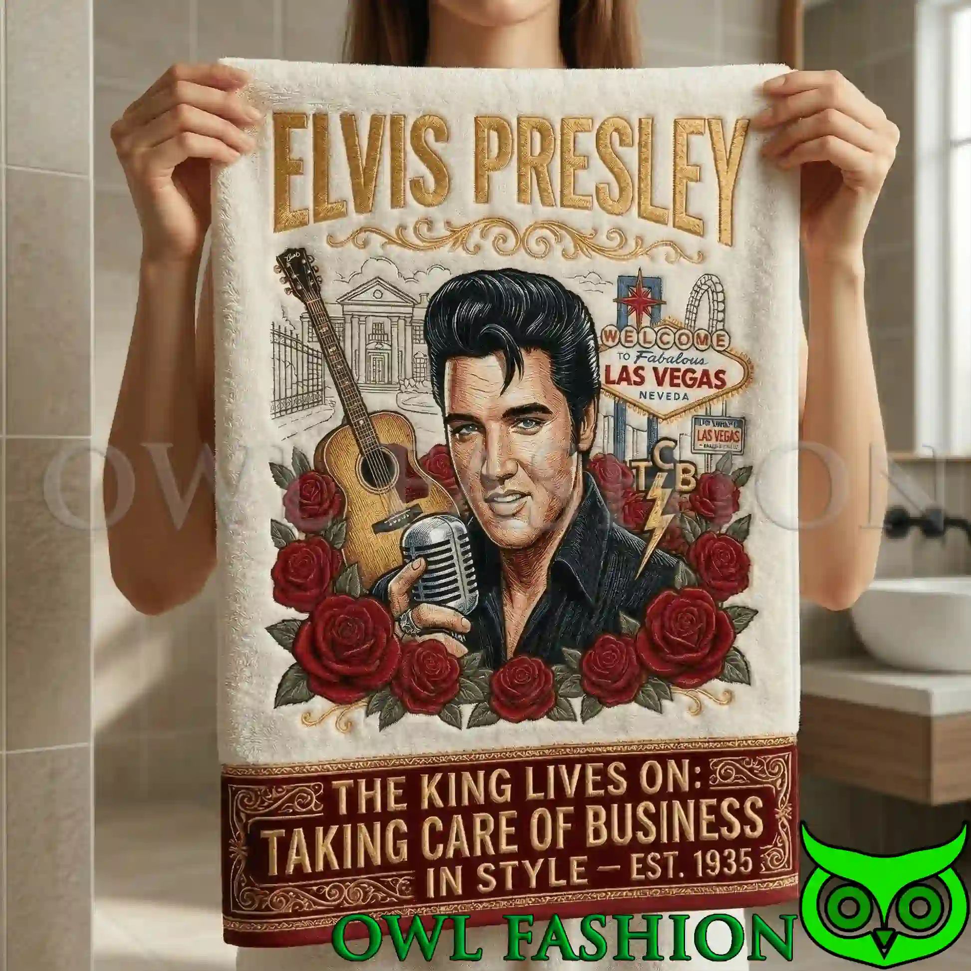 Elvis Presley Premium Bath Towels