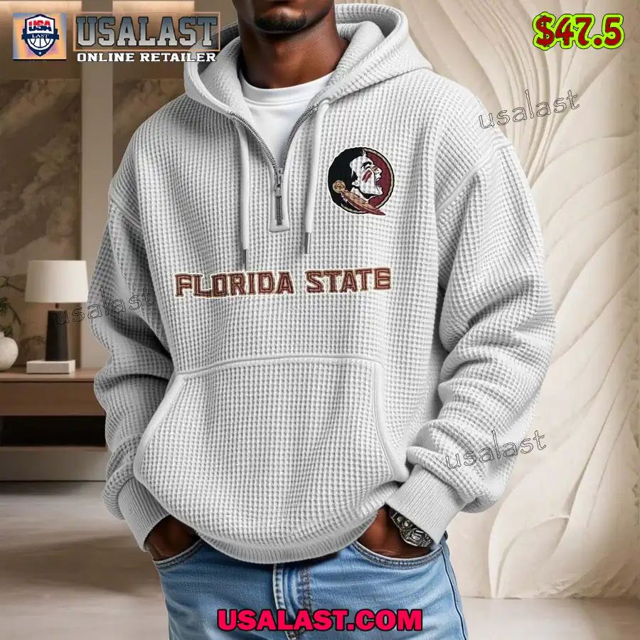 Florida State Seminoles Waffle Half Zip Hoodie