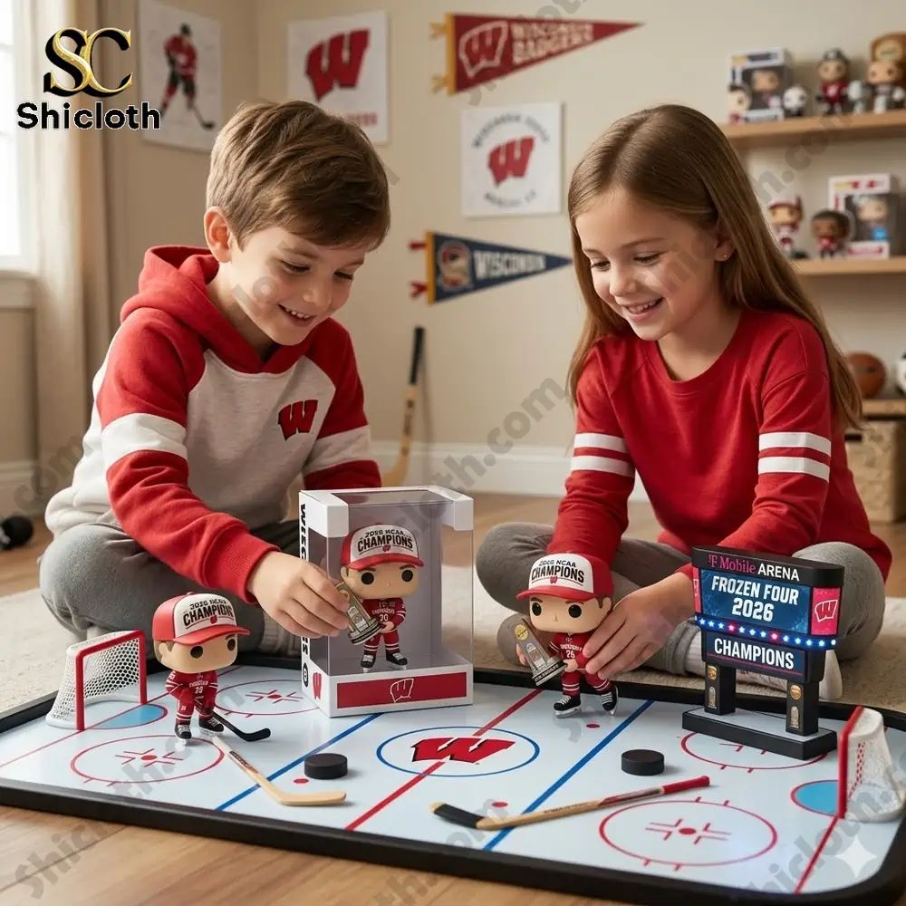 Wisconsin Badgers 2026 NCAA Men’s Ice Hockey Champions Commemorative Pop! Figure