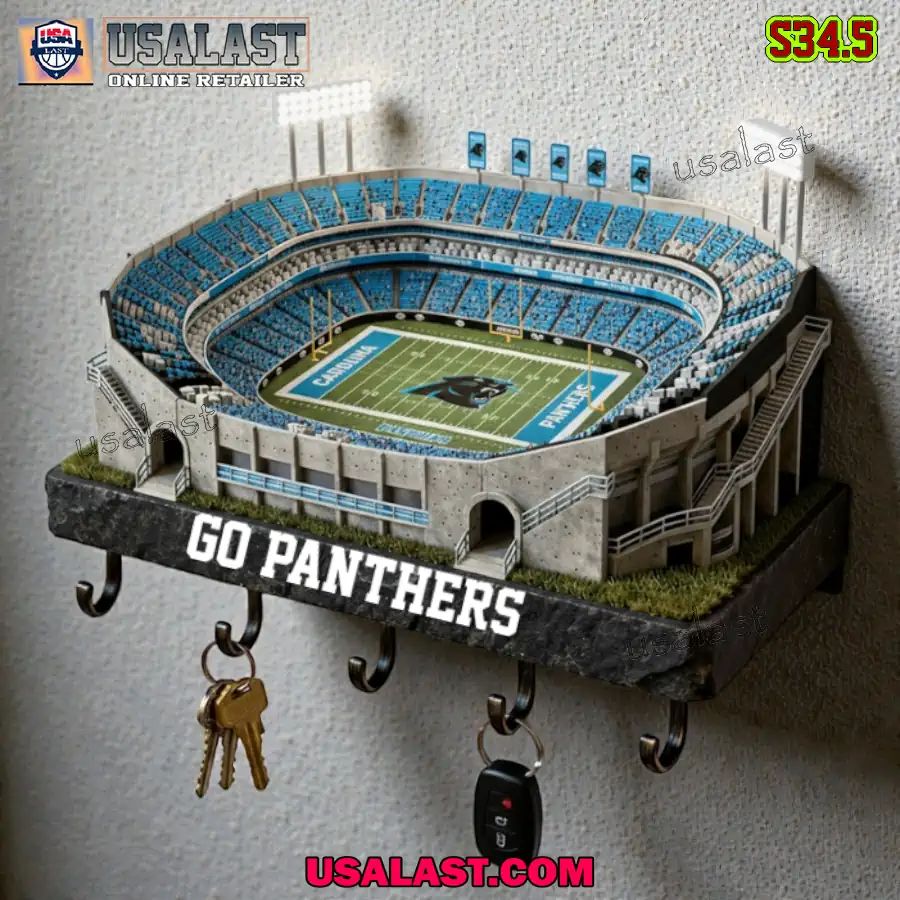 Carolina Panthers Sports Stadium Key Hooks, Key Holder