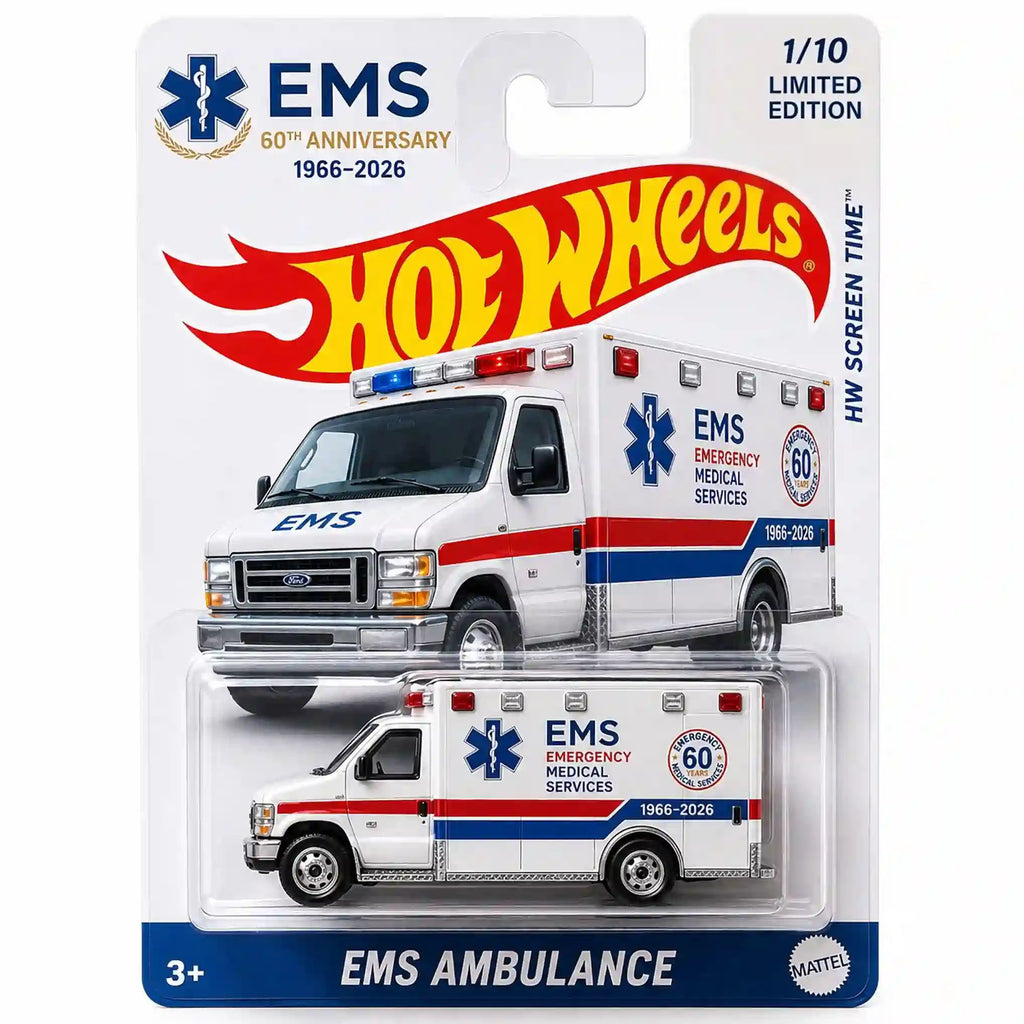Wheels EMS 60th Anniversary Ambulance Limited Toy