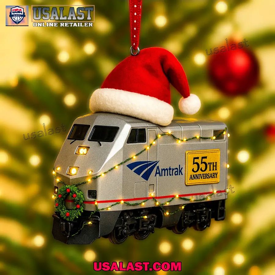 Amtrak 55th Anniversary Train Christmas Ornament
