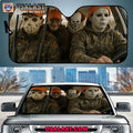Hunting Horror Movie Characters Car Sunshade, Car Windshield Cover