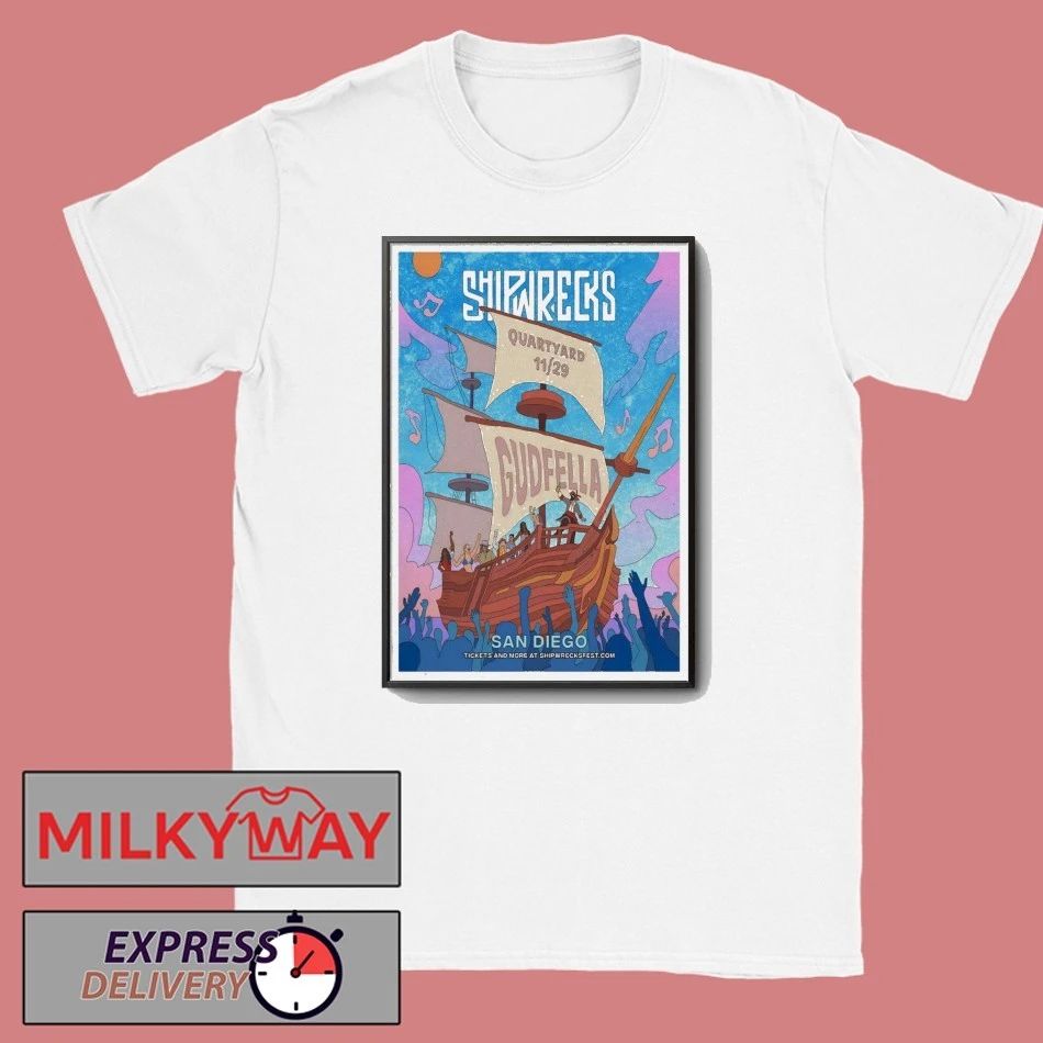 Shipwrecks Music Fest Nov 29 2025 Quartyard in San Diego CA Poster shirt