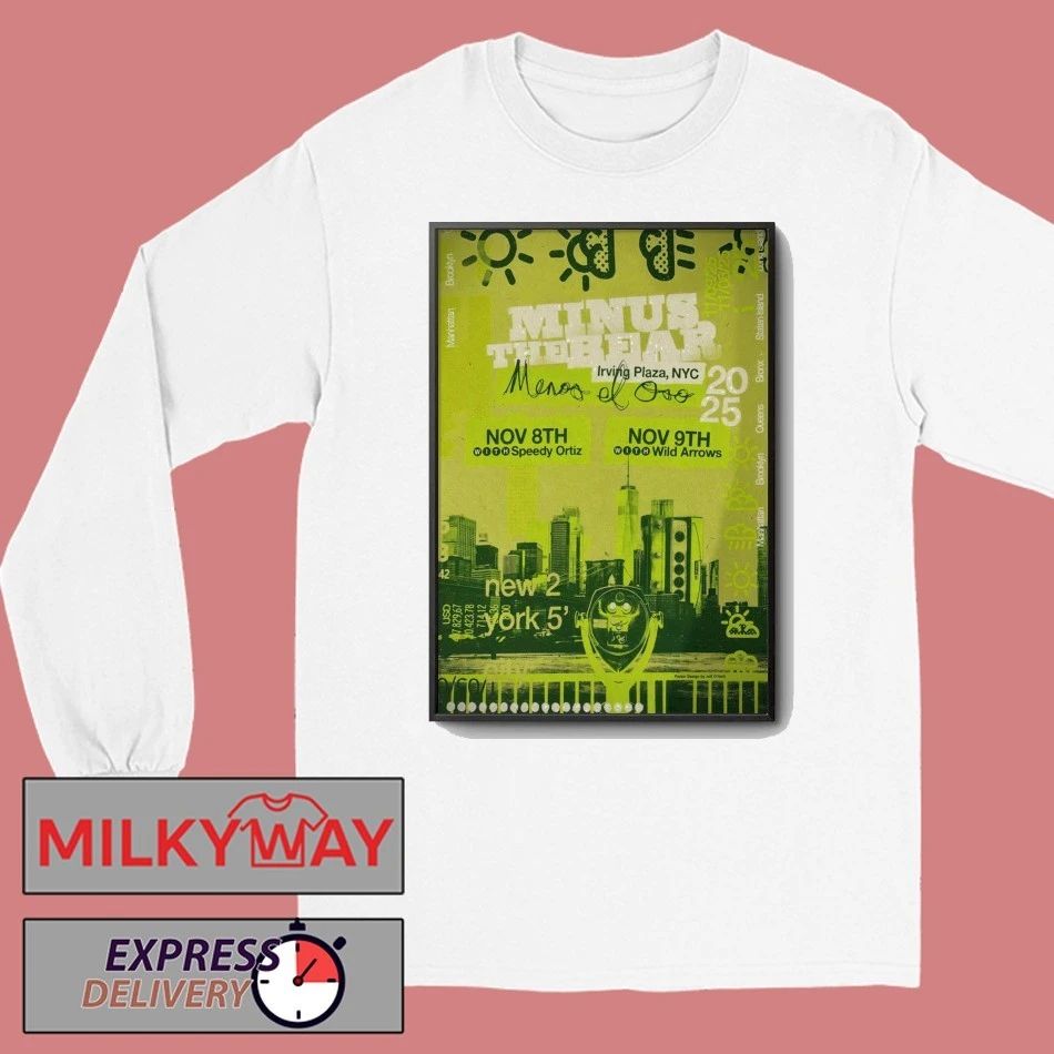 Minus The Bear 11 8-11 9 2025 New York NY Poster shirt