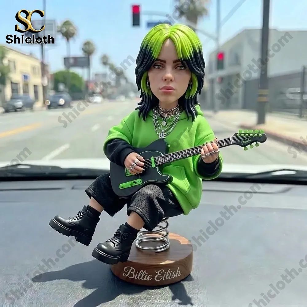 Billie Eilish Decor Car Dashboard Bobblehead