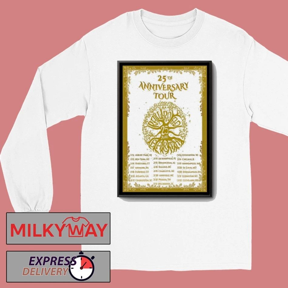Railroad Earth 25th Anniversary Tour 2026 Poster shirt