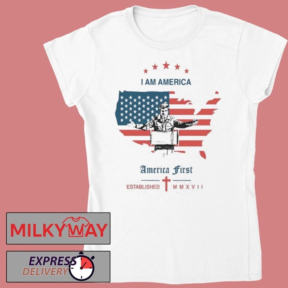 America First White Shirt “I Am America” shirt