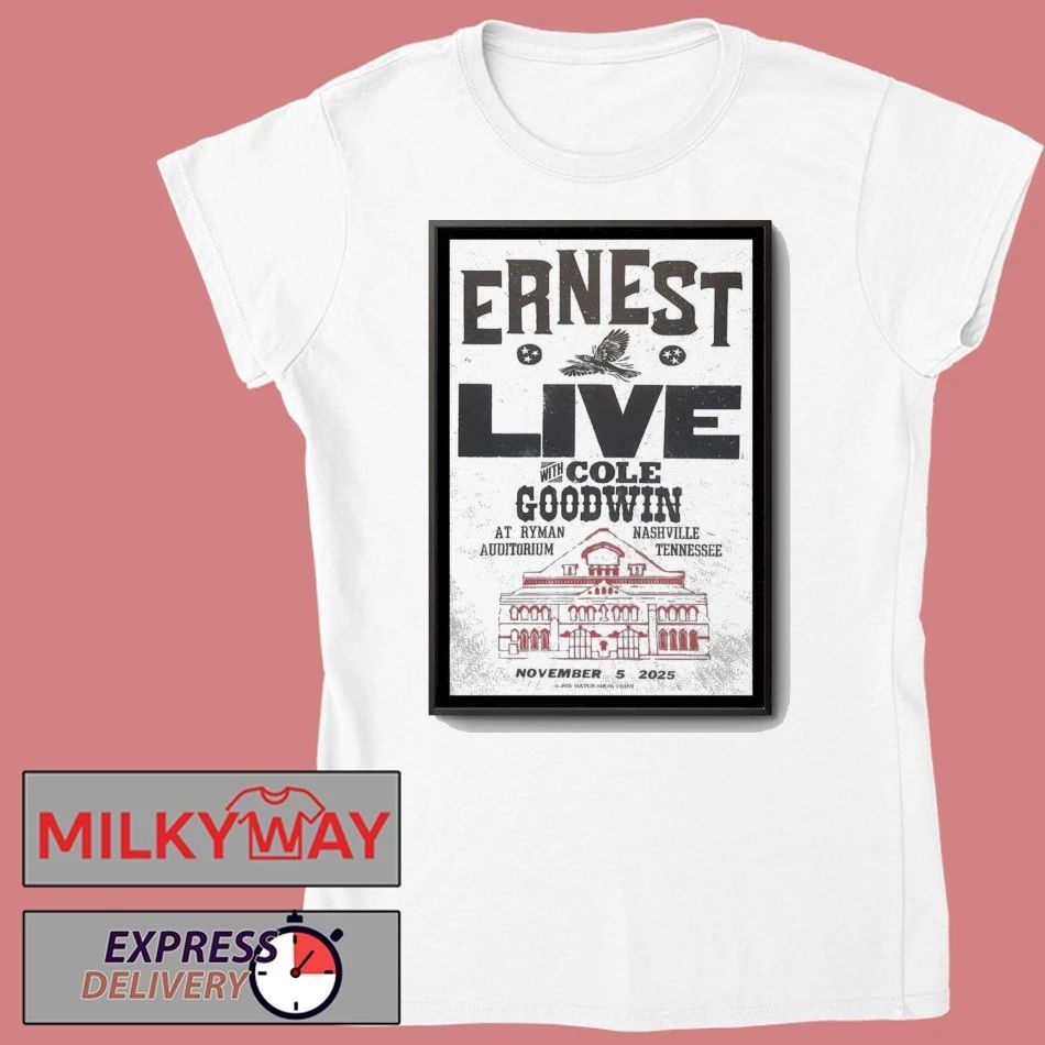 Ernest Nov 5 2025 Ryman Auditorium Nashville, TN Poster shirt