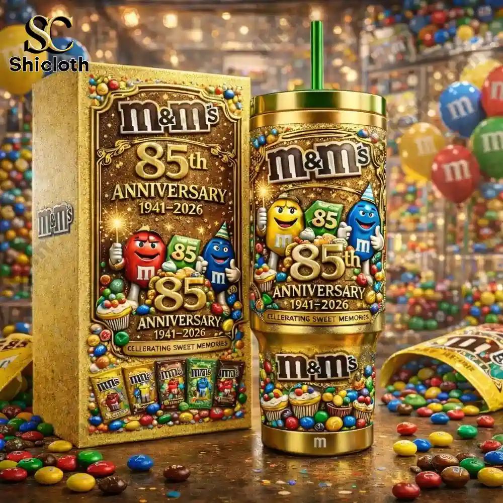 M&M 85th Anniversary 3D Relief Insulated Tumbler