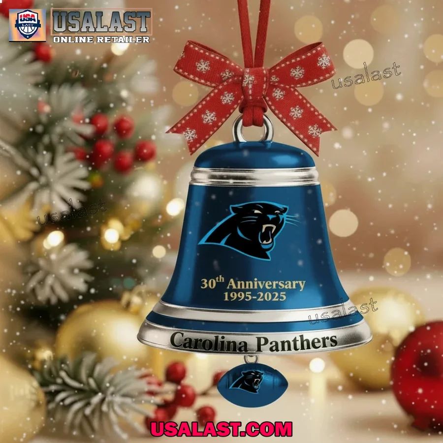 Carolina Panthers 2025 Christmas Bell Ornament