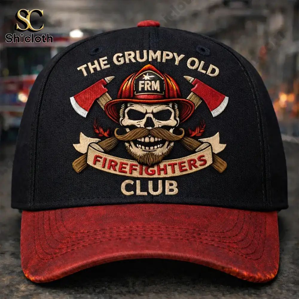 Grumpy Old Firefighters Club Retro Casual Cap Hat