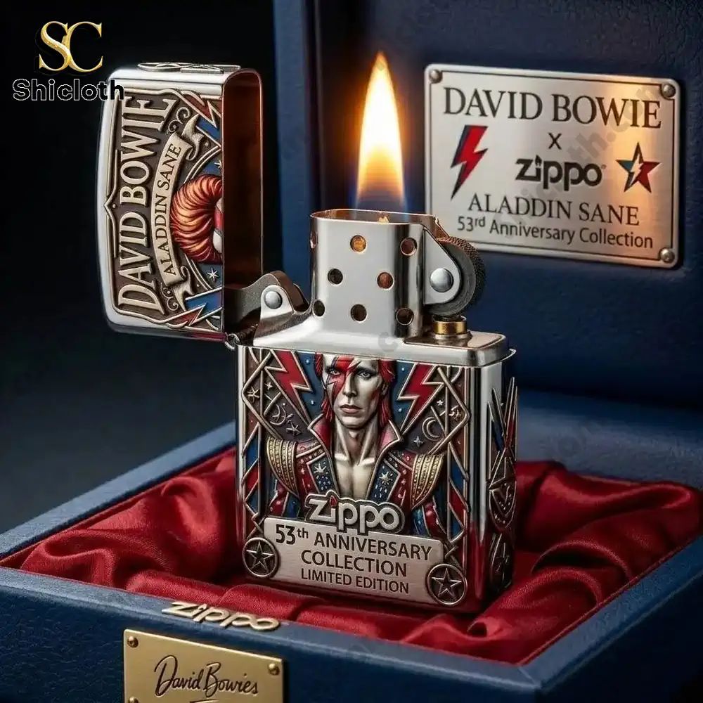 David Bowie Aladdin Sane 53rd Anniversary 3D Zippo Lighter