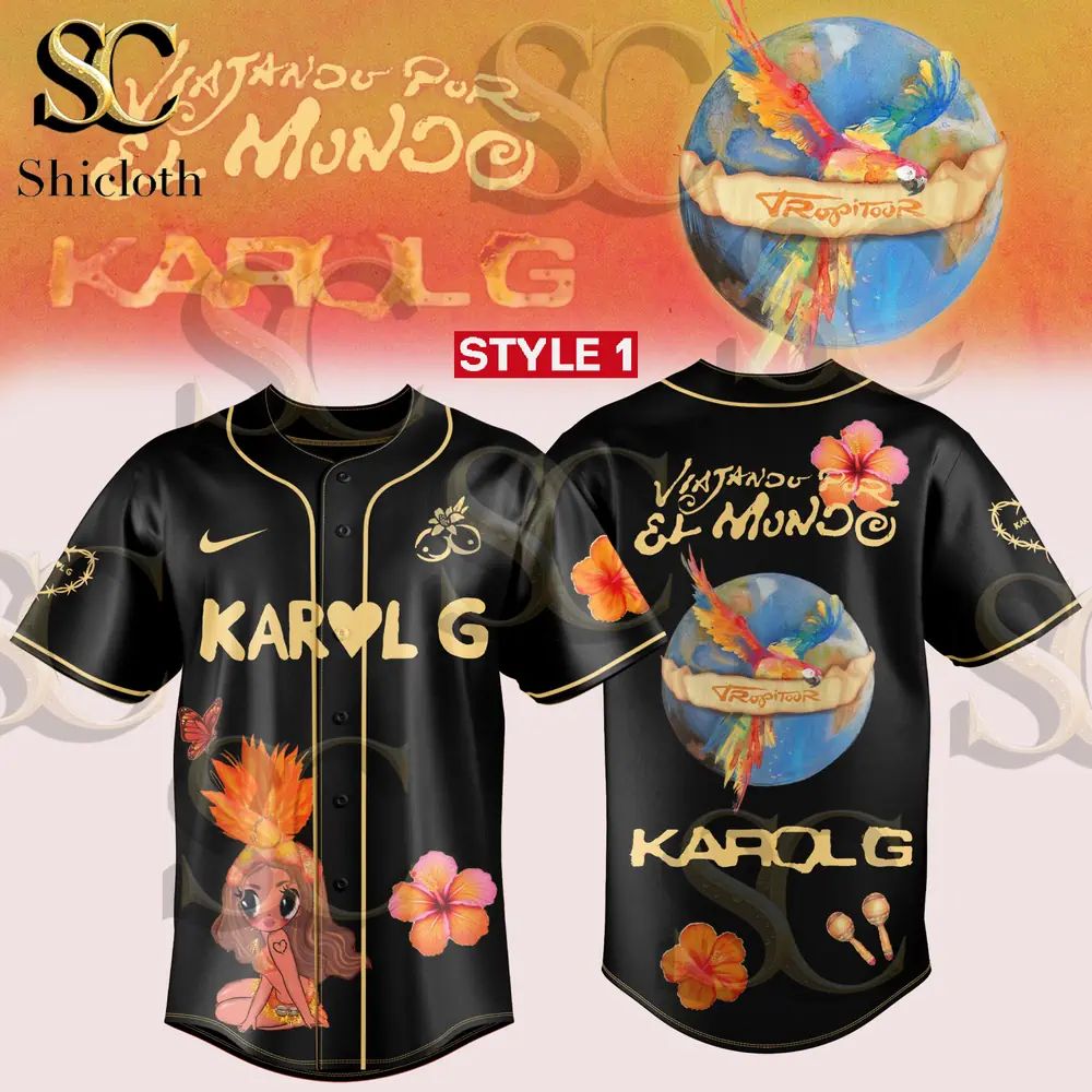 Karol G Viajando Por El Mundo Tropitour 2026 Jersey
