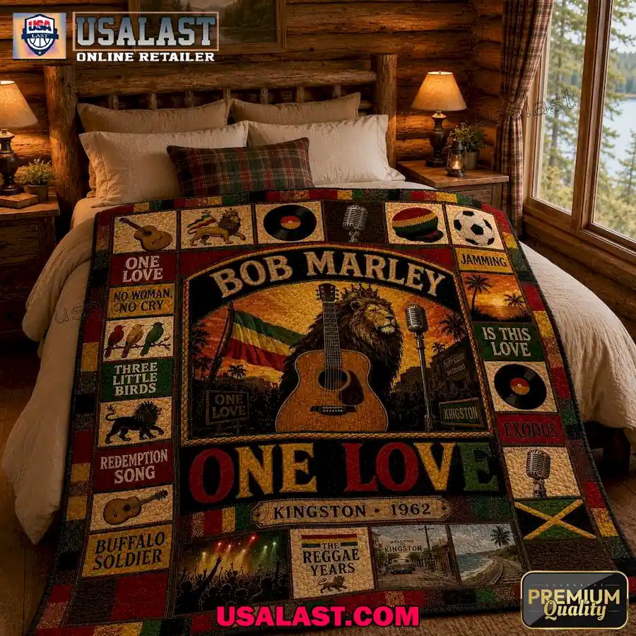 Bob Marley One Love Kingston 1962 Quilt Blanket