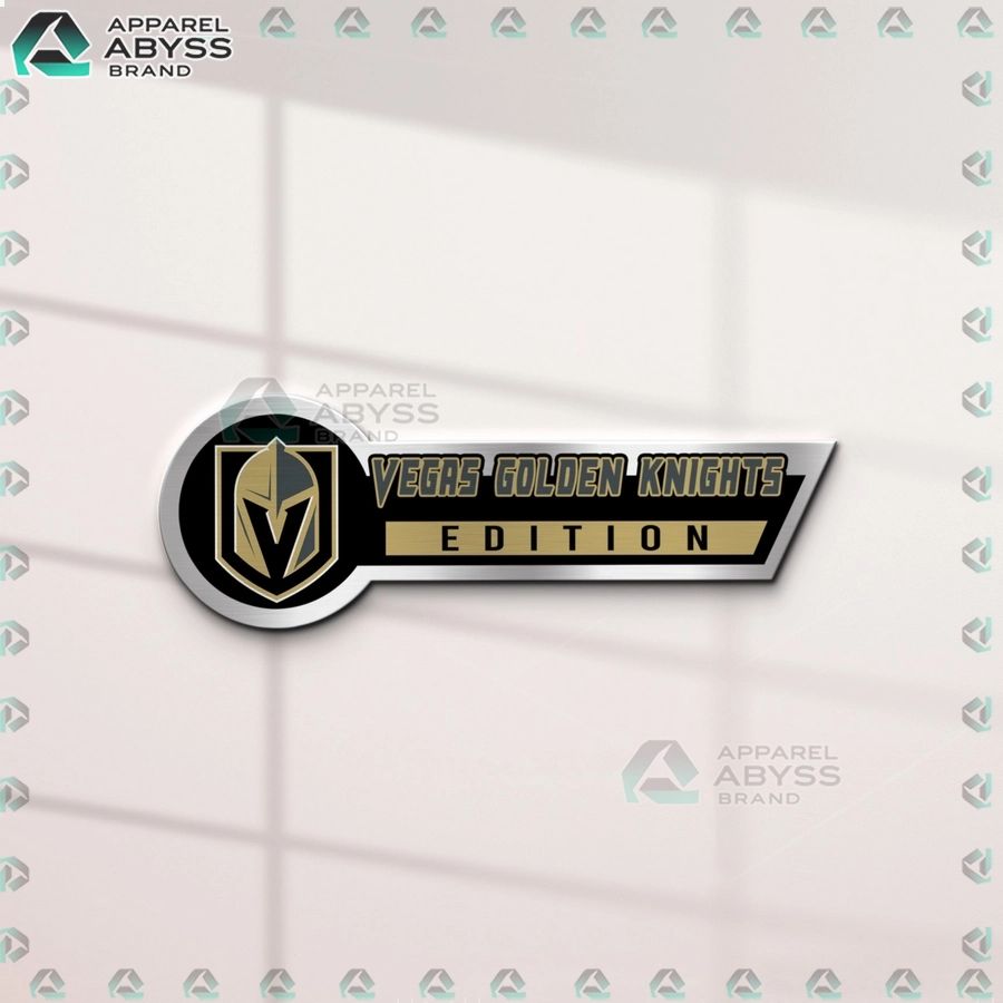 Vegas Golden Knights Edition 3D Engraved Car Name Emblem