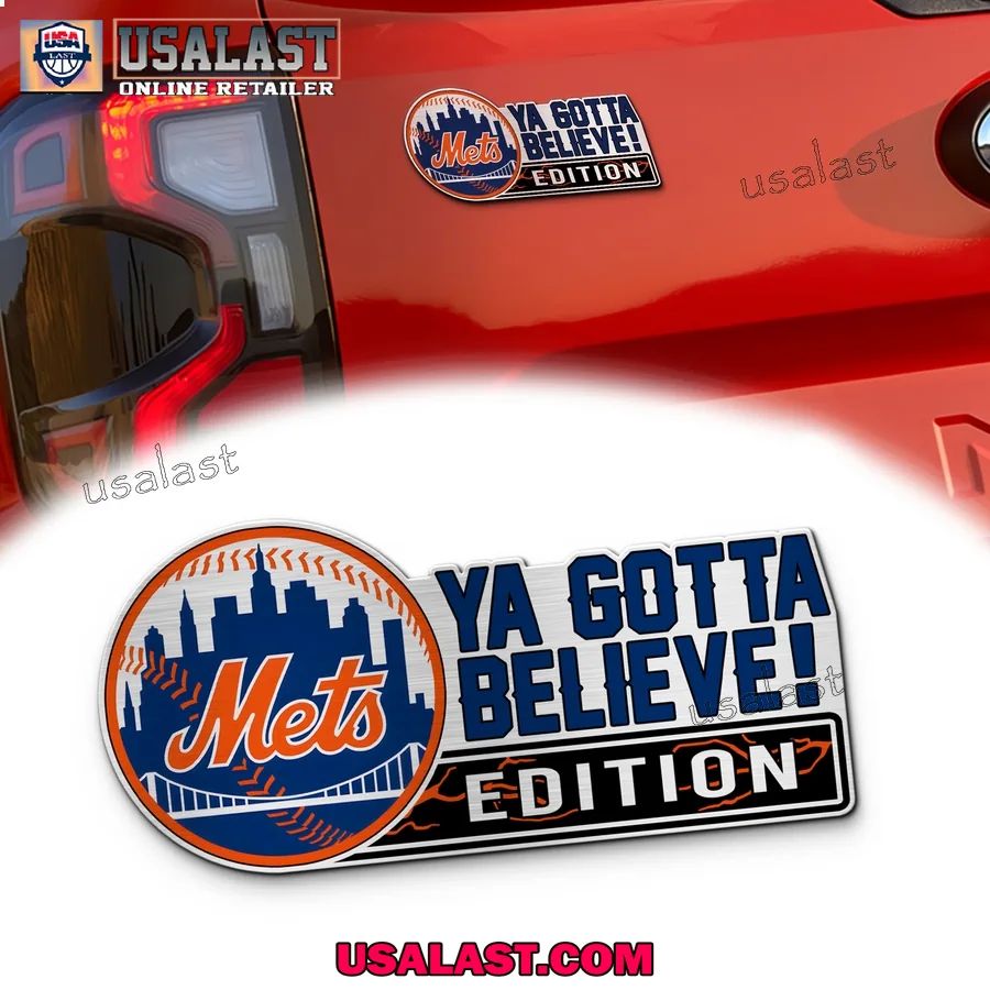 New York Mets Edition Engraved Car Name Badge