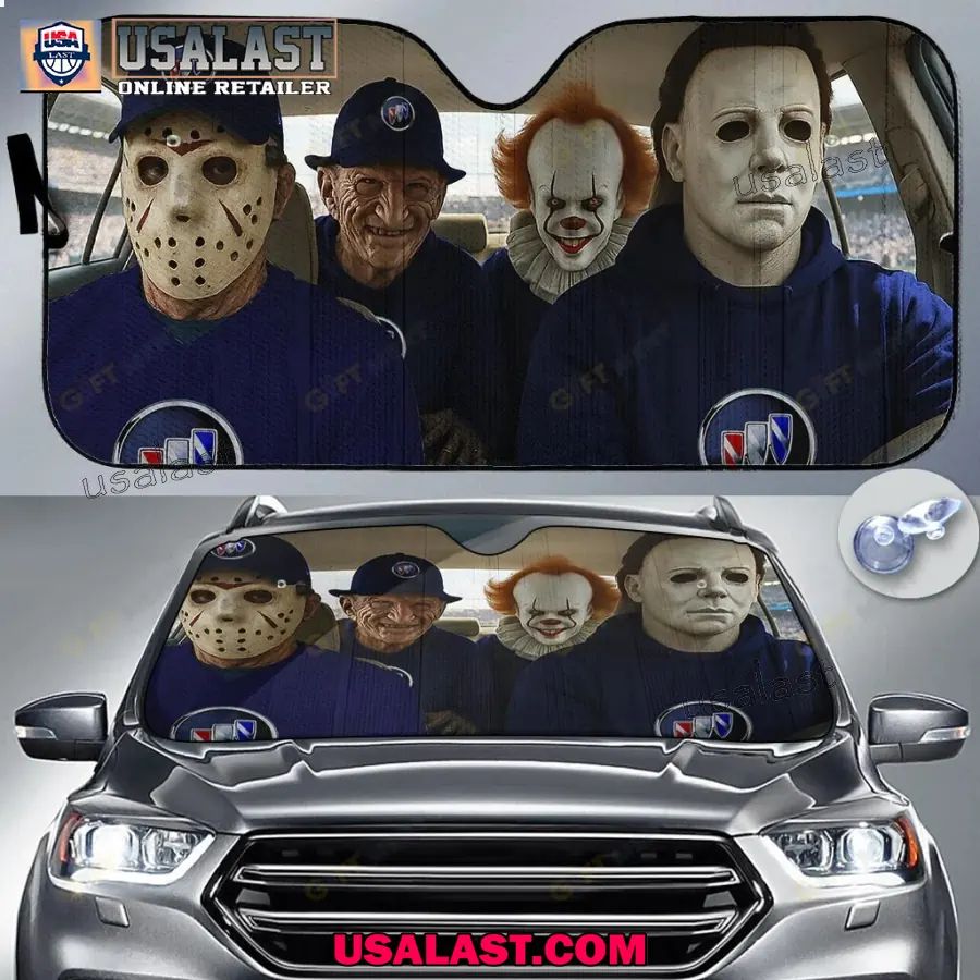 Buick x Horror Movie Characters Car Sunshade, Car Windshield Cover