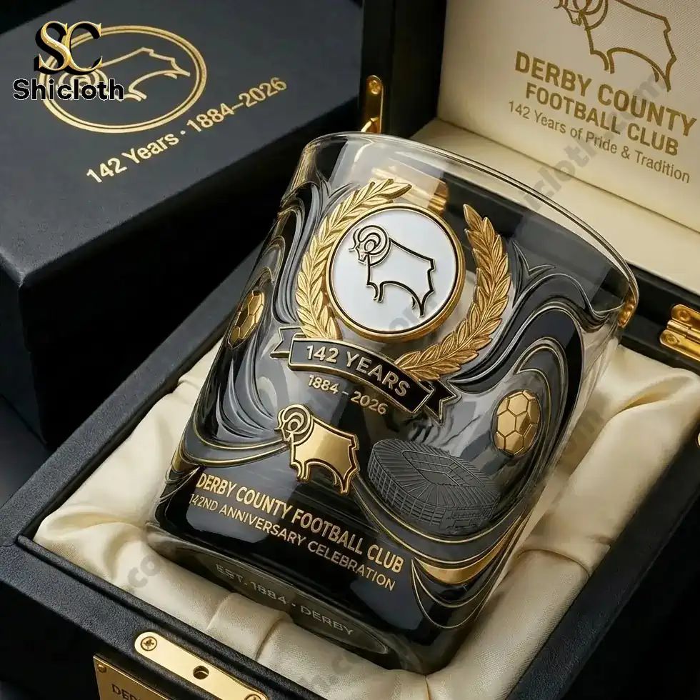 Derby County FC 142nd Anniversary Whiskey Glass