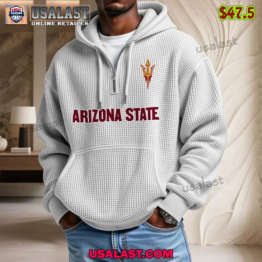 Arizona State Sun Devils Waffle Half Zip Hoodie